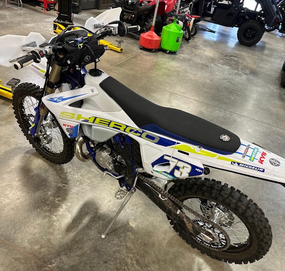 Top View Sherco 300 SE w/Customizations & White Plastics