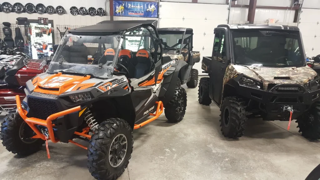 Several UTVs on Showroom Floor at Star Cycle